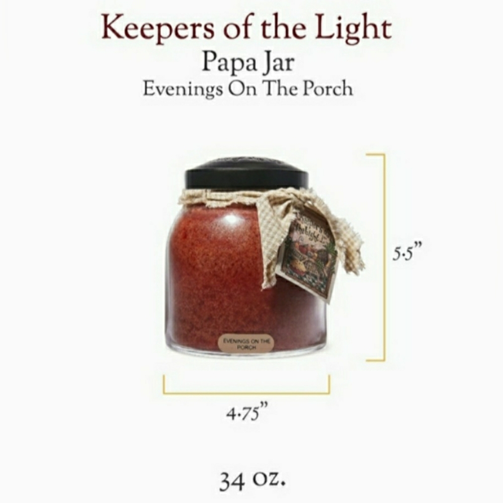 EVENING ON THE PORCH -A Cheerful Giver Papa Jar Scented Candle, 34 oz - Picture 9 of 13